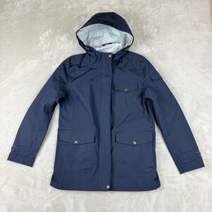 GH Bass & Co Rain Jacket Mens M Navy Blue Hooded Waterproof Outdoors Coat